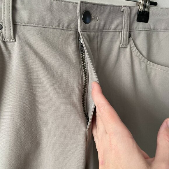 Lululemon ABC Pant Slim *Warpstreme Casual Tapered Pants Riverstone Gray 34 - Picture 5 of 9
